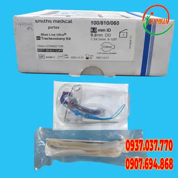 Mở khí quản 2 nòng không có cửa sổ Blue Line Ultra các cỡ
