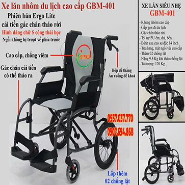 Xe lăn siêu nhẹ GBM 401 H2