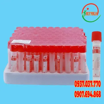 Ống nghiệm Serum hạt to HTM nắp đỏ